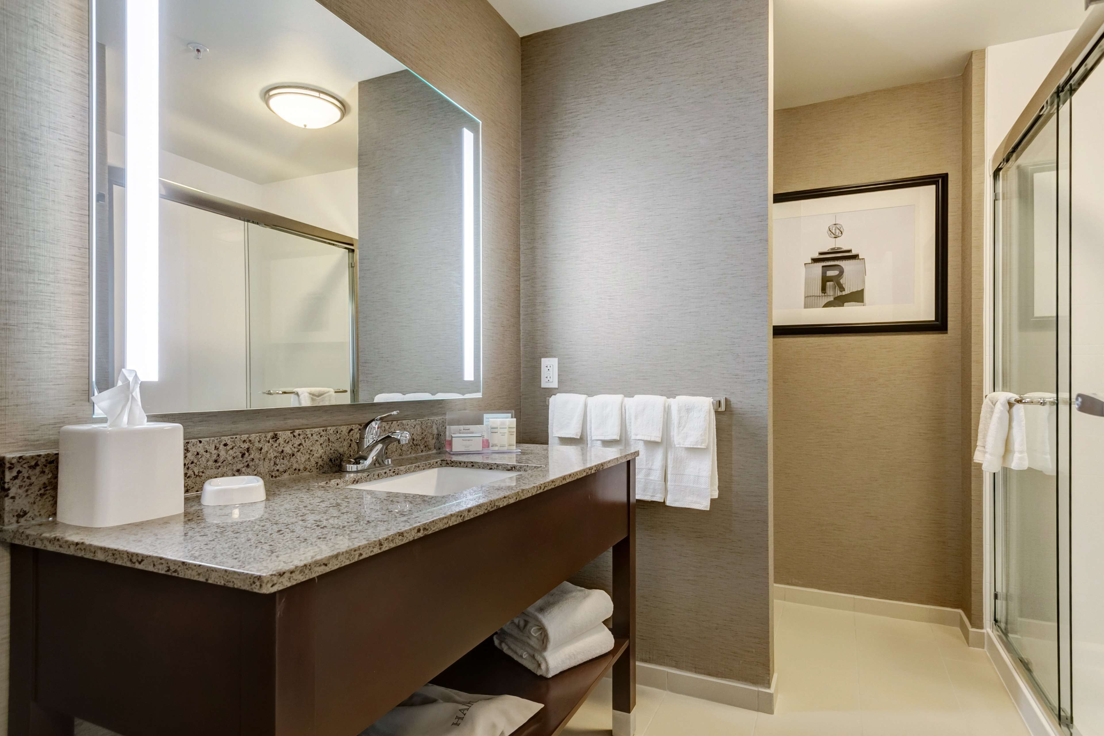 free toiletries, hair dryer, towels