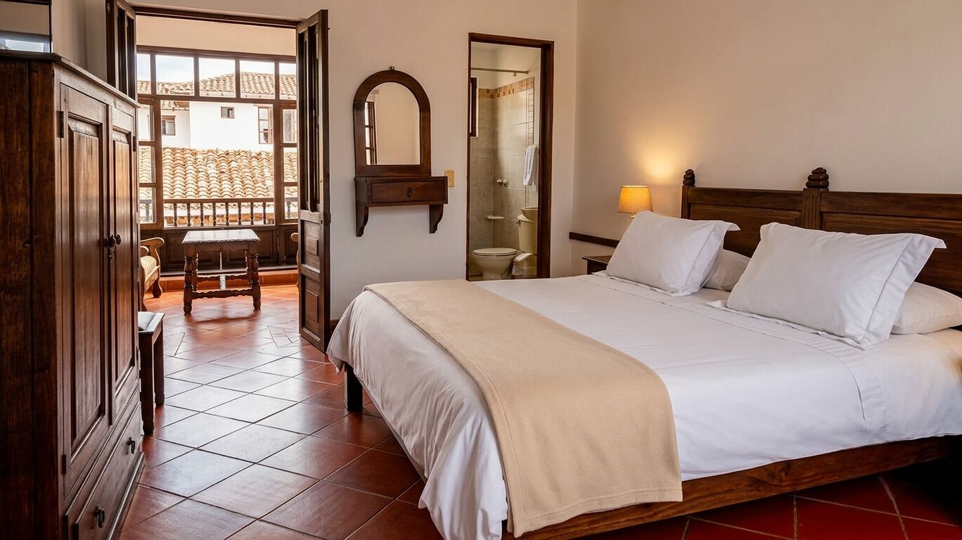 Double Room (Doble Con Sala) | Egyptian cotton sheets, premium bedding, in-room safe, free WiFi