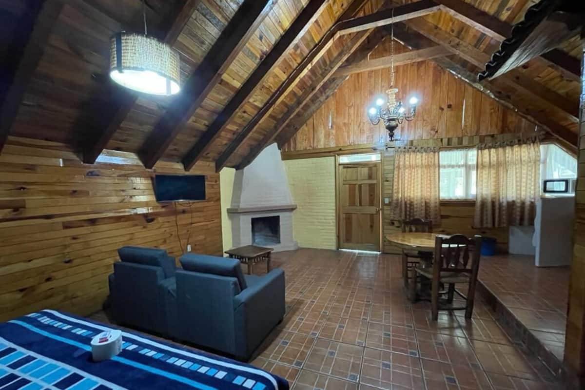 Chalet, 1 kingsize bed, open haard | 1 slaapkamer, gratis extra bedden, beddengoed