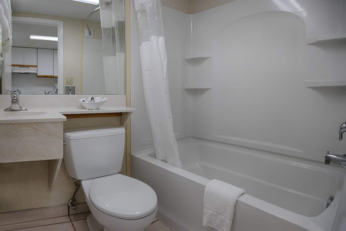 superior room, 2 double beds, kitchen | bathroom | combined shower/bathtub, free toiletries, hair dryer, towels