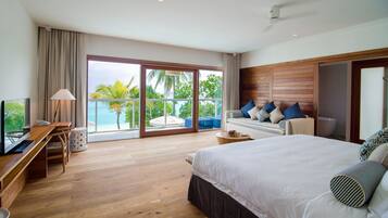 Roupas de cama premium, edredons de pluma, frigobar, cofres nos quartos