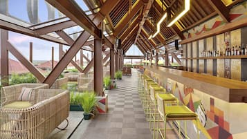 Rooftop bar, ocean views, open daily