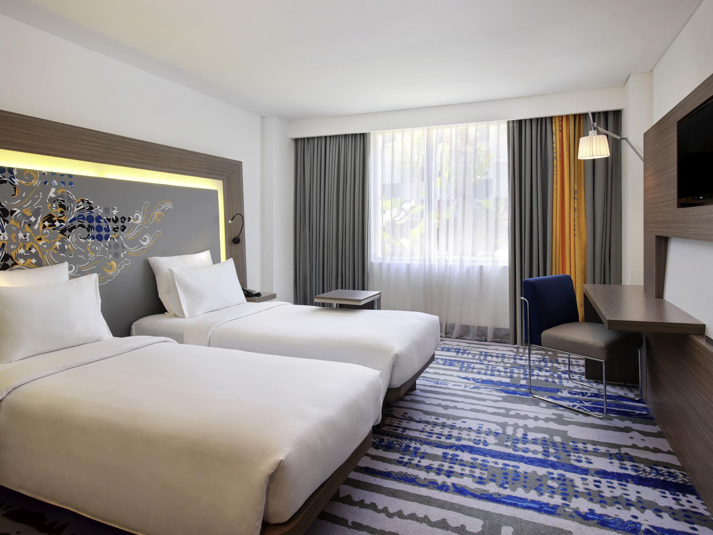 Superior Room, 2 Twin Beds | Minibar, in-room safe, desk, laptop workspace
