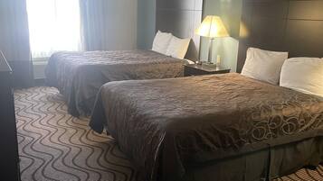 Desk, iron/ironing board, free WiFi, alarm clocks