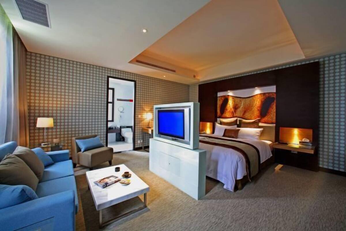 Premium bedding, down duvets, pillow-top beds, free minibar