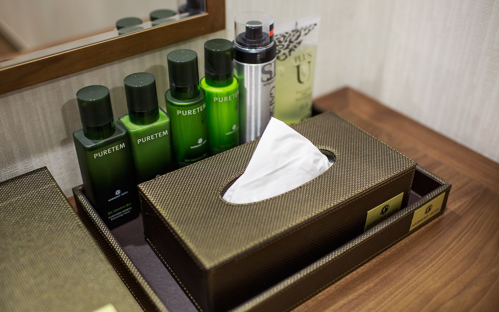 free toiletries, hair dryer, bathrobes, slippers