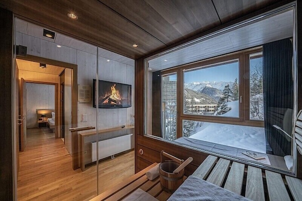 Superior Chalet, 3 Bedrooms, Sauna, Mountain View | View from room
