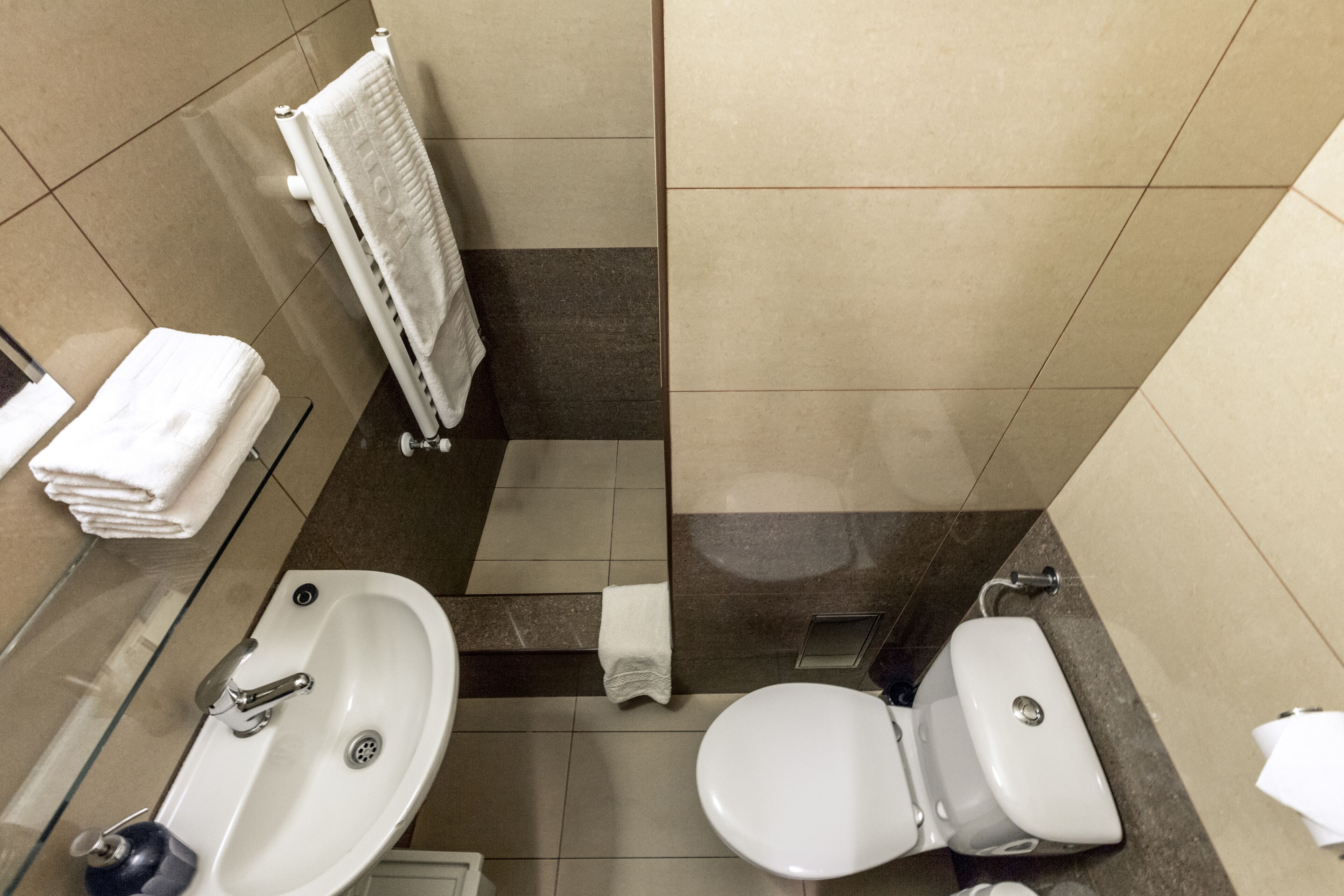 free toiletries, hair dryer, towels, soap