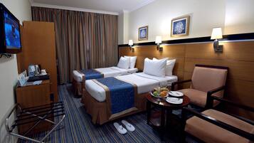 Down comforters, in-room safe, desk, free WiFi