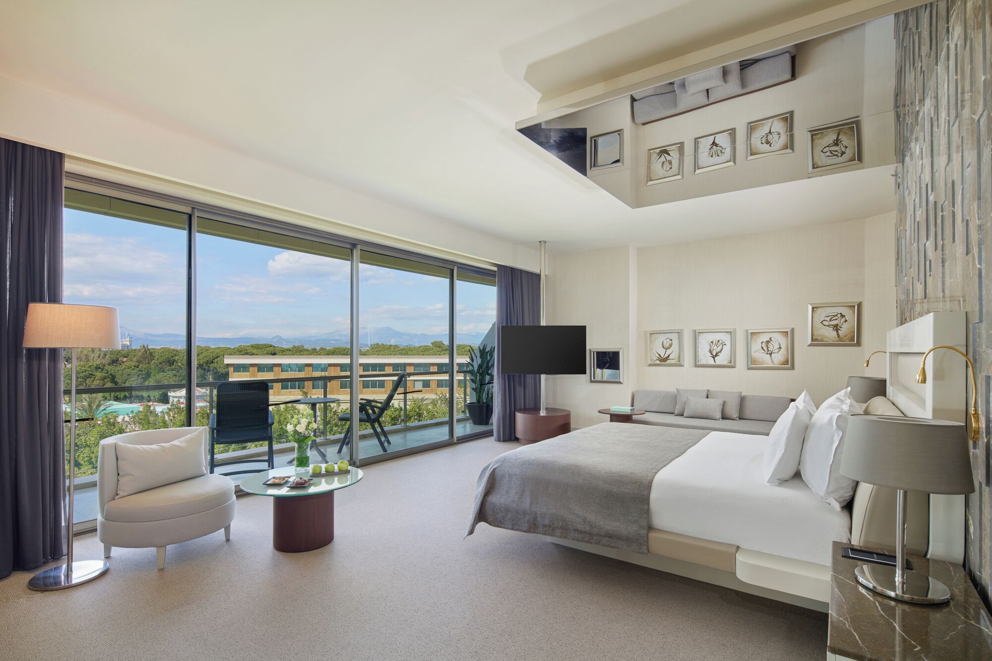 Premium bedding, memory-foam beds, minibar, in-room safe