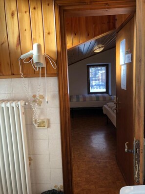 Shower, free toiletries, hair dryer, bidet