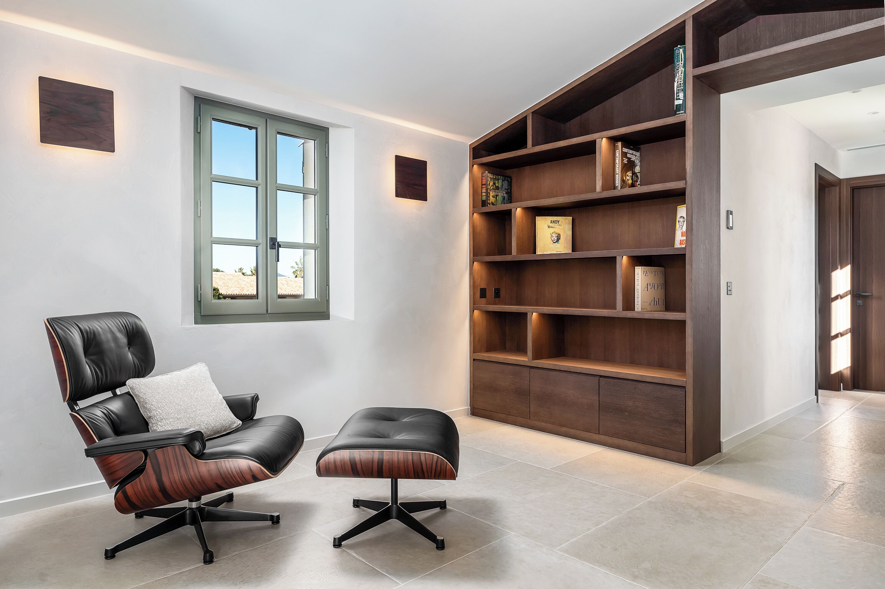 villa eucleia | living area | 55-inch flat-screen tv with satellite channels, tablet, netflix