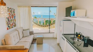 Penthouse Deluxe, 1 chambre, vue plage (202) | Coin séjour