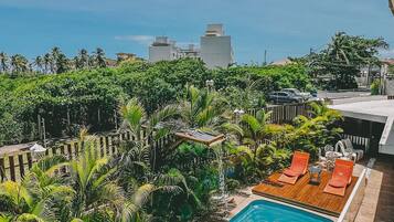 Casa luxo, 4 quartos, acessível, vista para a praia (01) | Terraço/pátio