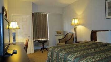 Desk, free WiFi, bed sheets