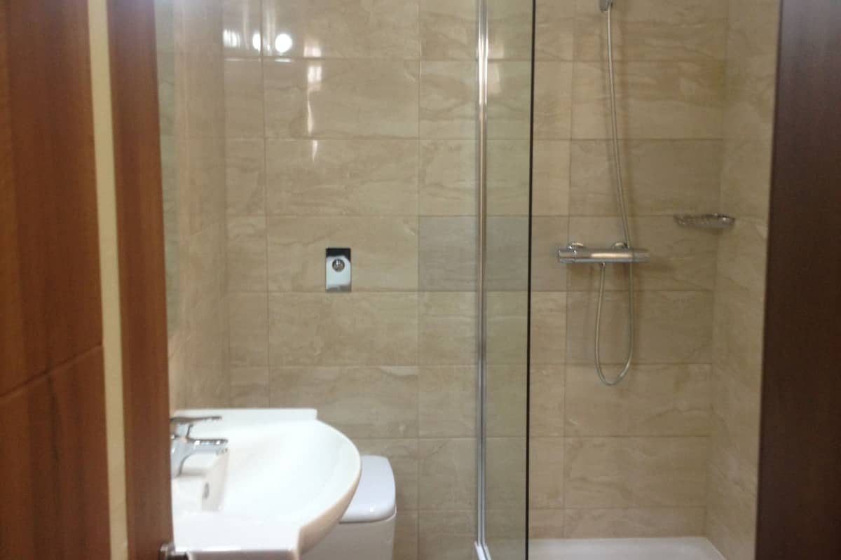 free toiletries, hair dryer, towels