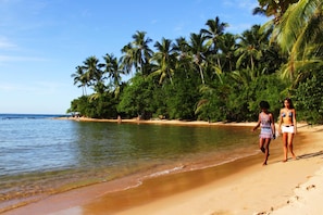Accommodatie ligt op het strand
