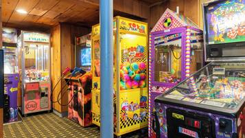 Experience the fun of classic arcade games in our entertainment area, featuring a range of popular titles.