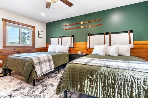 Premium Double Room, 2 Double Beds | Individually decorated, free WiFi, bed sheets