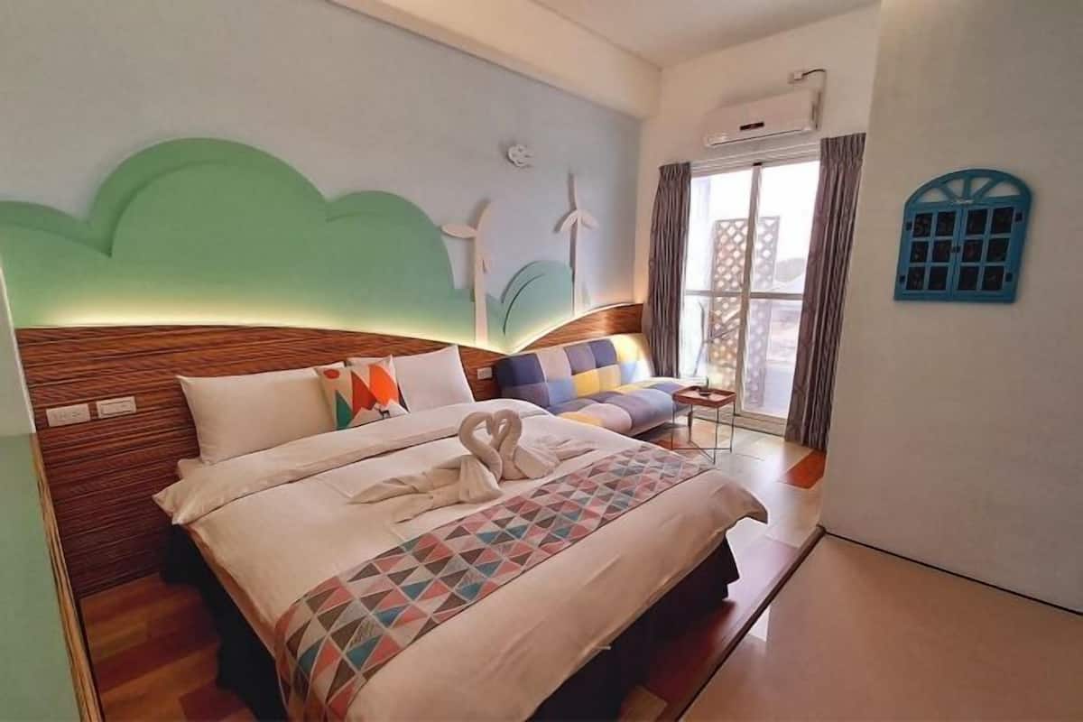 Bộ đồ giường cao cấp, màn/rèm cản sáng, phòng cách âm