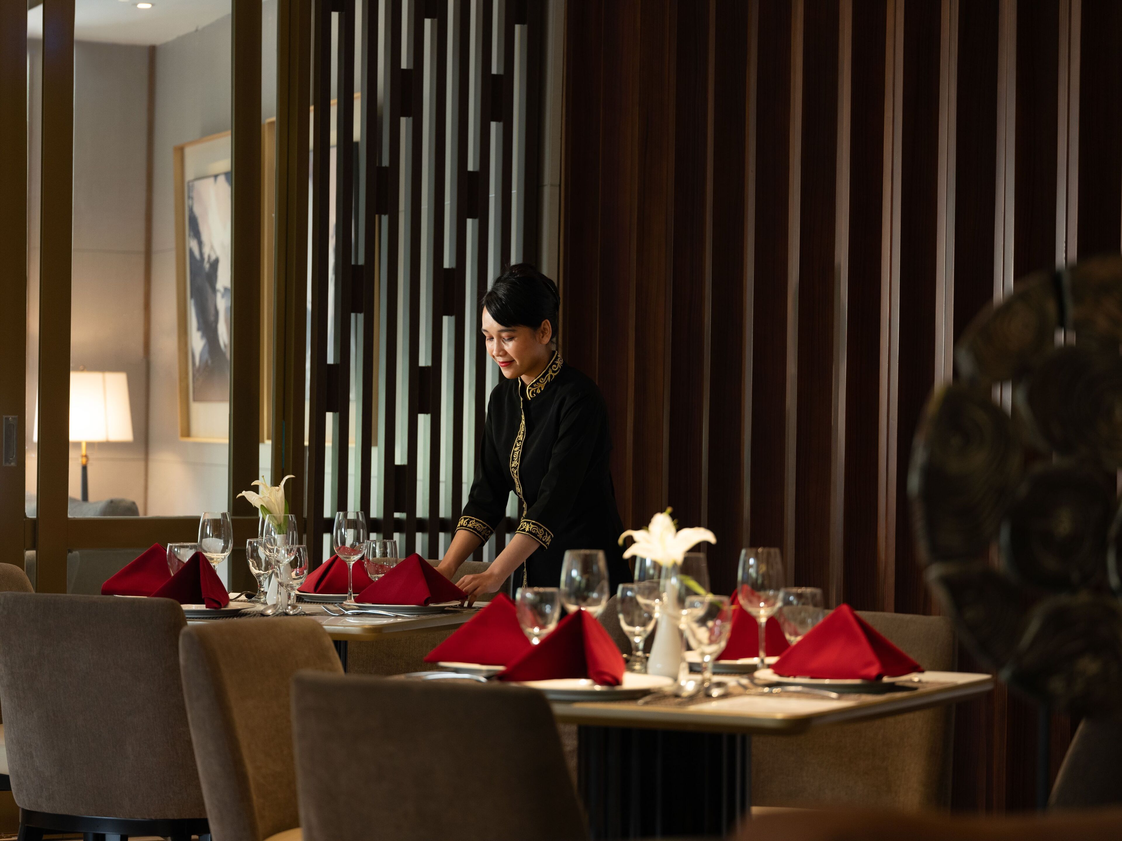 lunch and dinner served, local cuisine