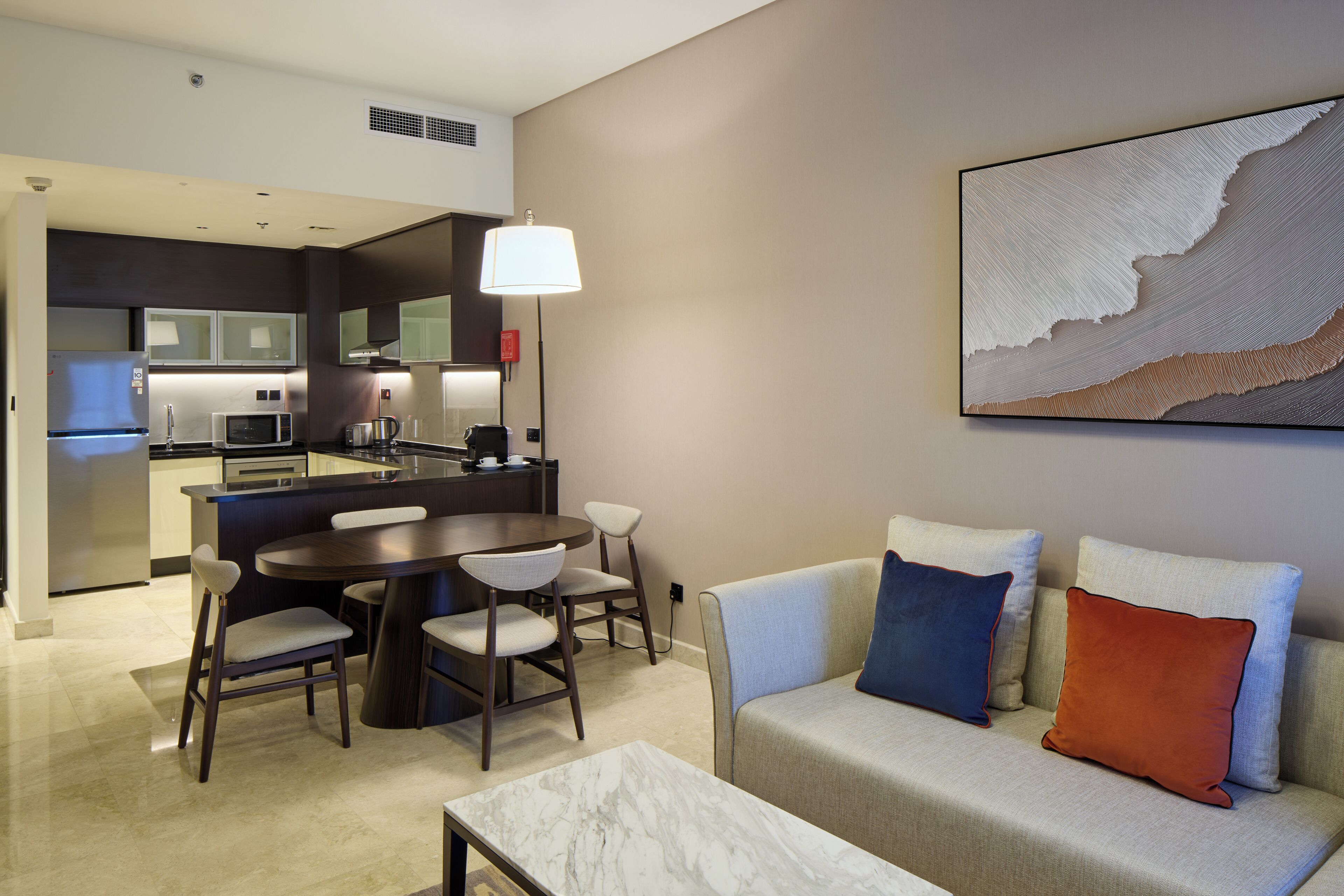 city apartment, 1 bedroom | living area | led tv