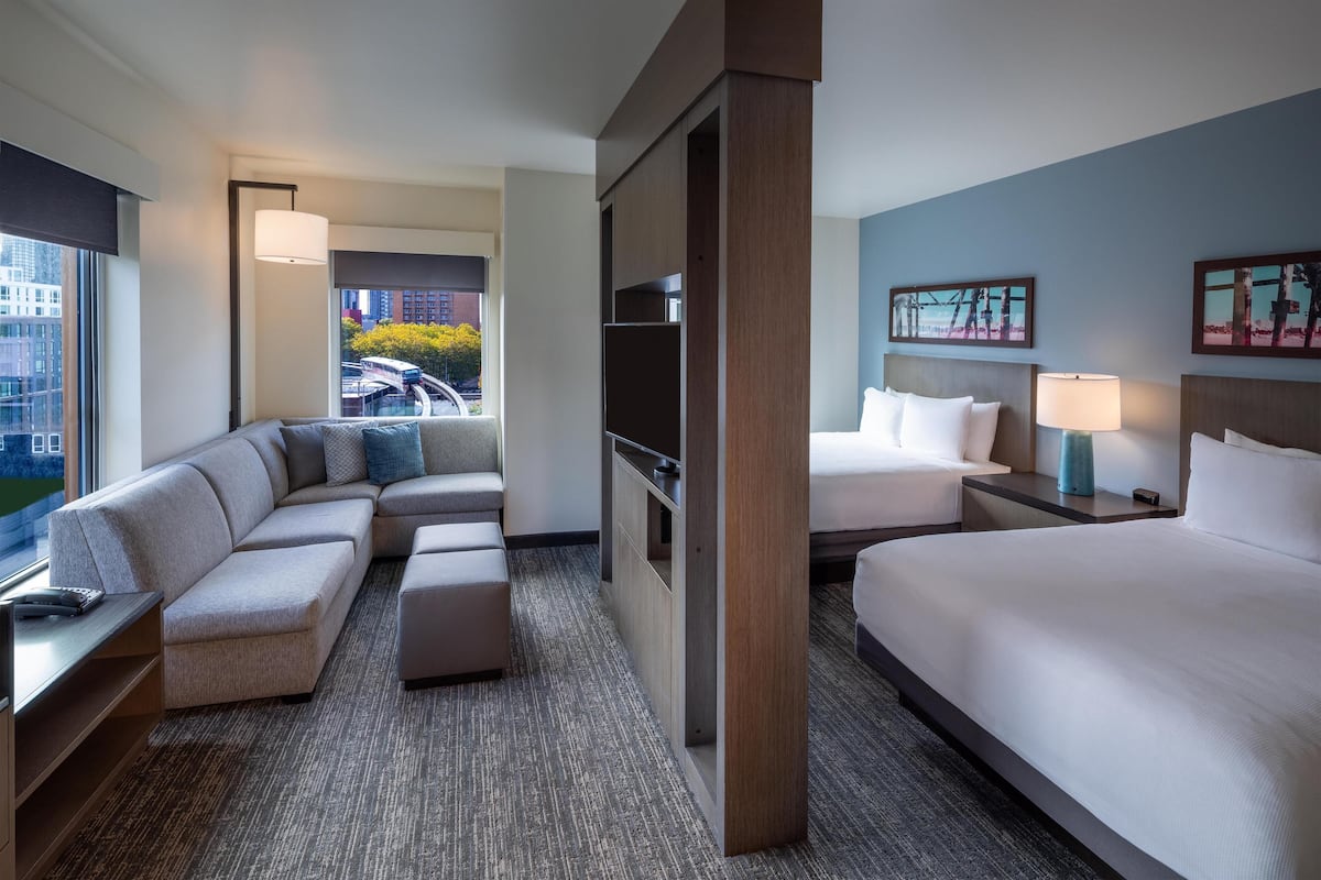 In-room safe, desk, blackout curtains, iron/ironing board