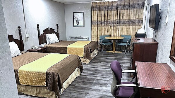 Room, 2 Double Beds, Non Smoking | WiFi (free), bed sheets - Economy Hotel San Antonio (San Antonio)