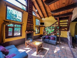 Televisión plasma, chimenea