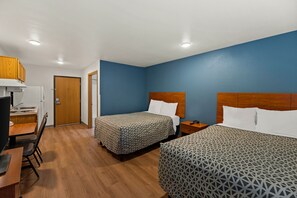 Standard Room, 2 Double Beds, Non Smoking | Desk, free WiFi, bed sheets