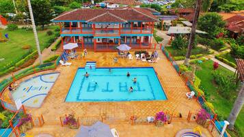 2 outdoor pools, pool umbrellas, sun loungers