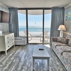 Condo, 1 Bedroom, Balcony, Ocean View | Living room | Flat-screen TV