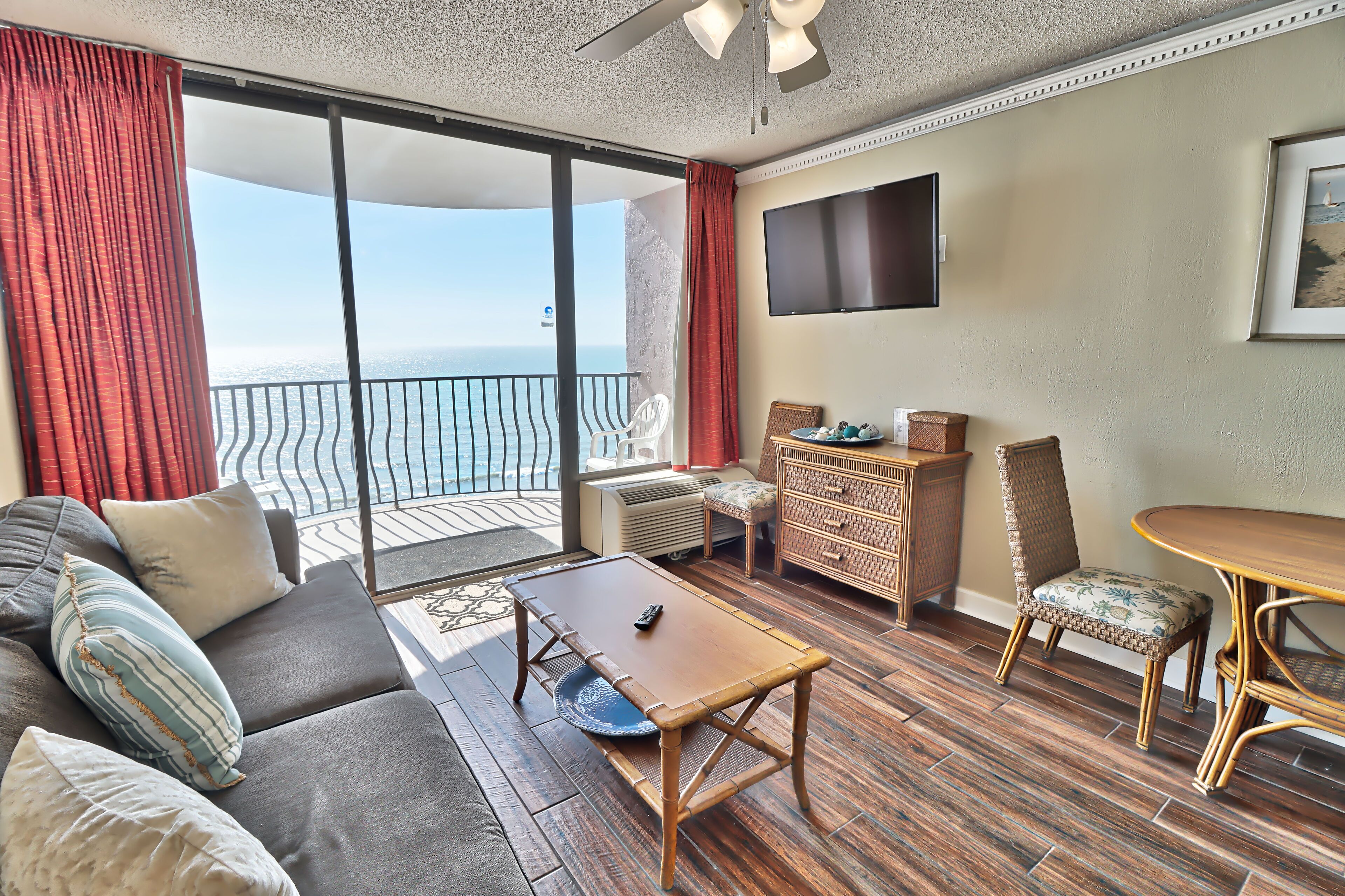 Condo, 1 Bedroom, Balcony, Ocean View | Living area | Flat-screen TV