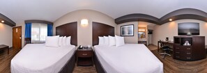 Deluxe Room, 2 Queen Beds | Hypo-allergenic bedding, desk, iron/ironing board, free WiFi - Tarzana Inn (Tarzana)