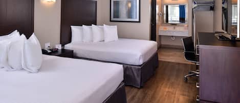 Deluxe Room, 2 Queen Beds | Hypo-allergenic bedding, desk, iron/ironing board, free WiFi