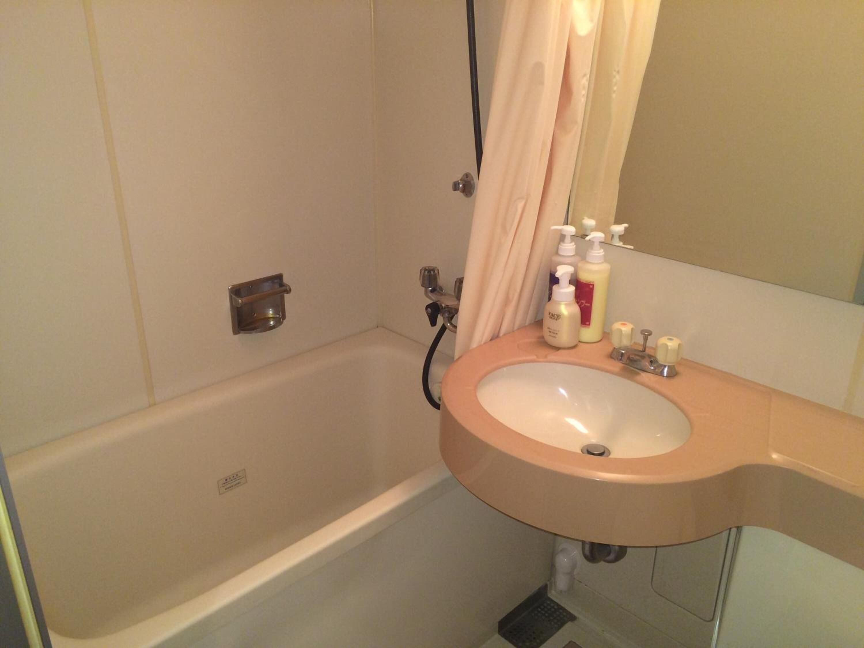 combined shower/bathtub, hair dryer, slippers, towels