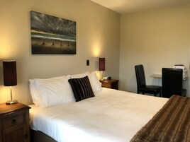 Premium bedding, individually decorated, individually furnished, desk