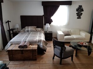 Deluxe Double Room, 1 Bedroom, Park View | Iron/ironing board, free WiFi