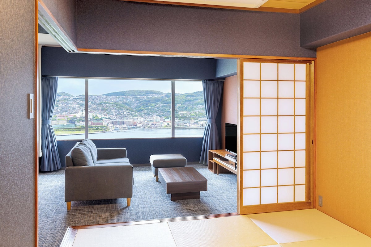 Quarto duplo superior, para não fumantes (Japanese-Western-Style) | Cofres nos quartos, roupa de cama