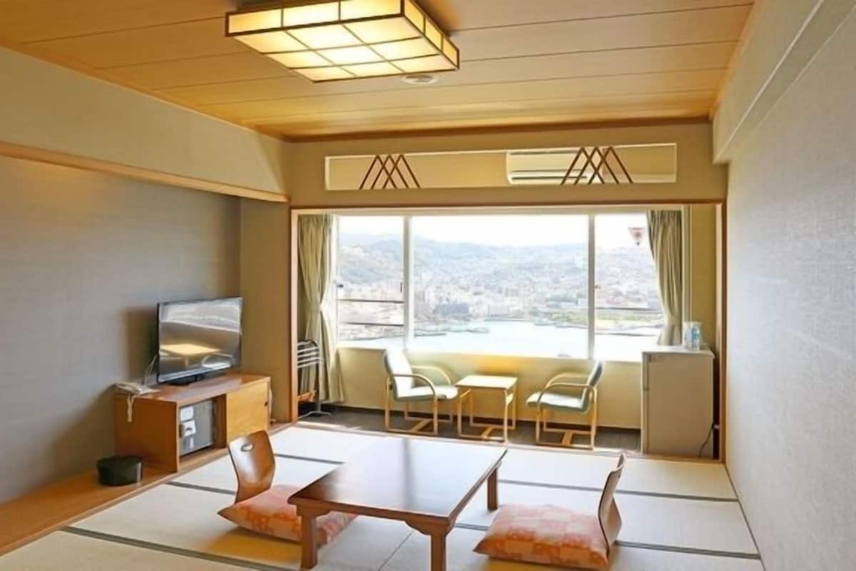 Superior Japanese-Style Room with 12 Tatami Mats (Top Floor - City night view) - Indoor Bath - NS | In-room safe, bed sheets