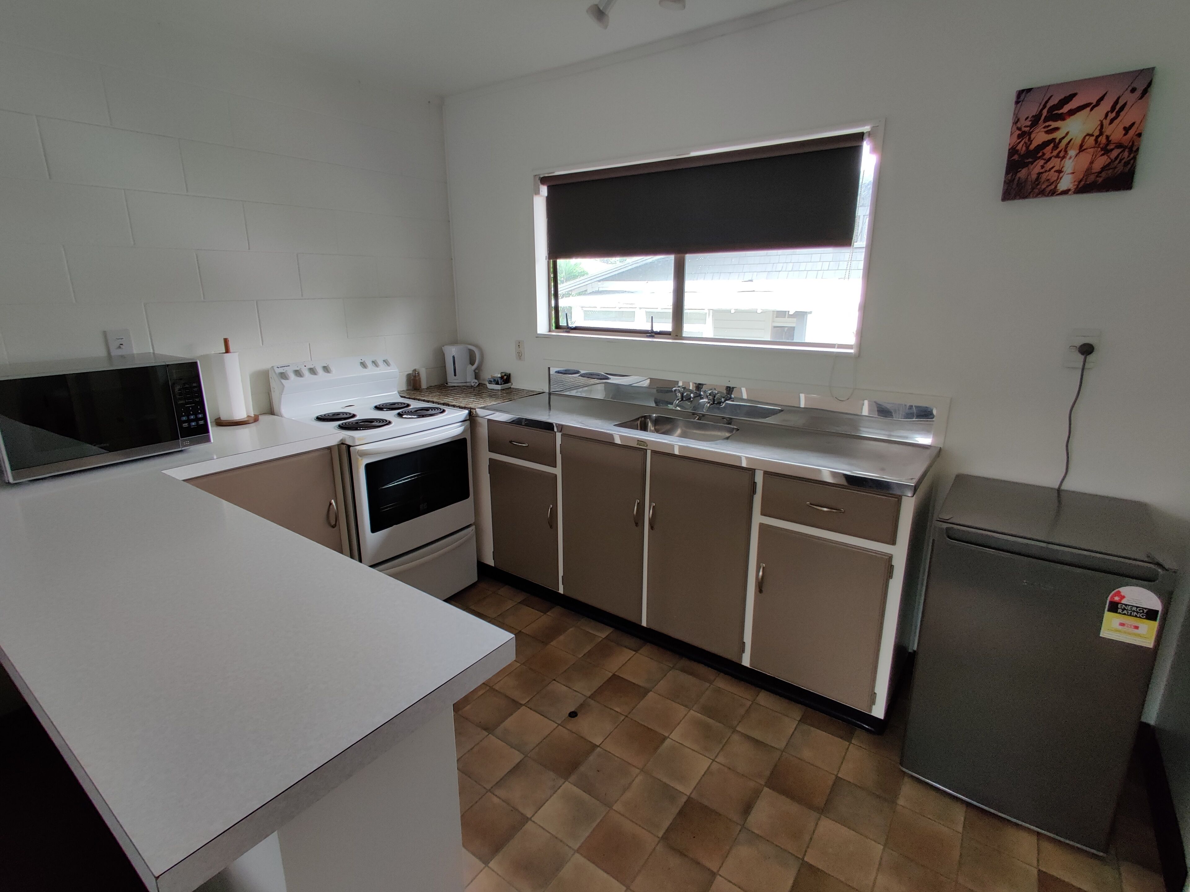 One Bedroom Apartment | Private kitchen | Fridge, microwave, electric kettle, cookware/dishes/utensils