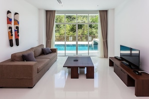 Apartment, 2 Bedrooms | Living room | 32-inch LCD TV with cable channels, TV - Wabi-Sabi Kamala Falls Boutique Residences Resort (Kamala)