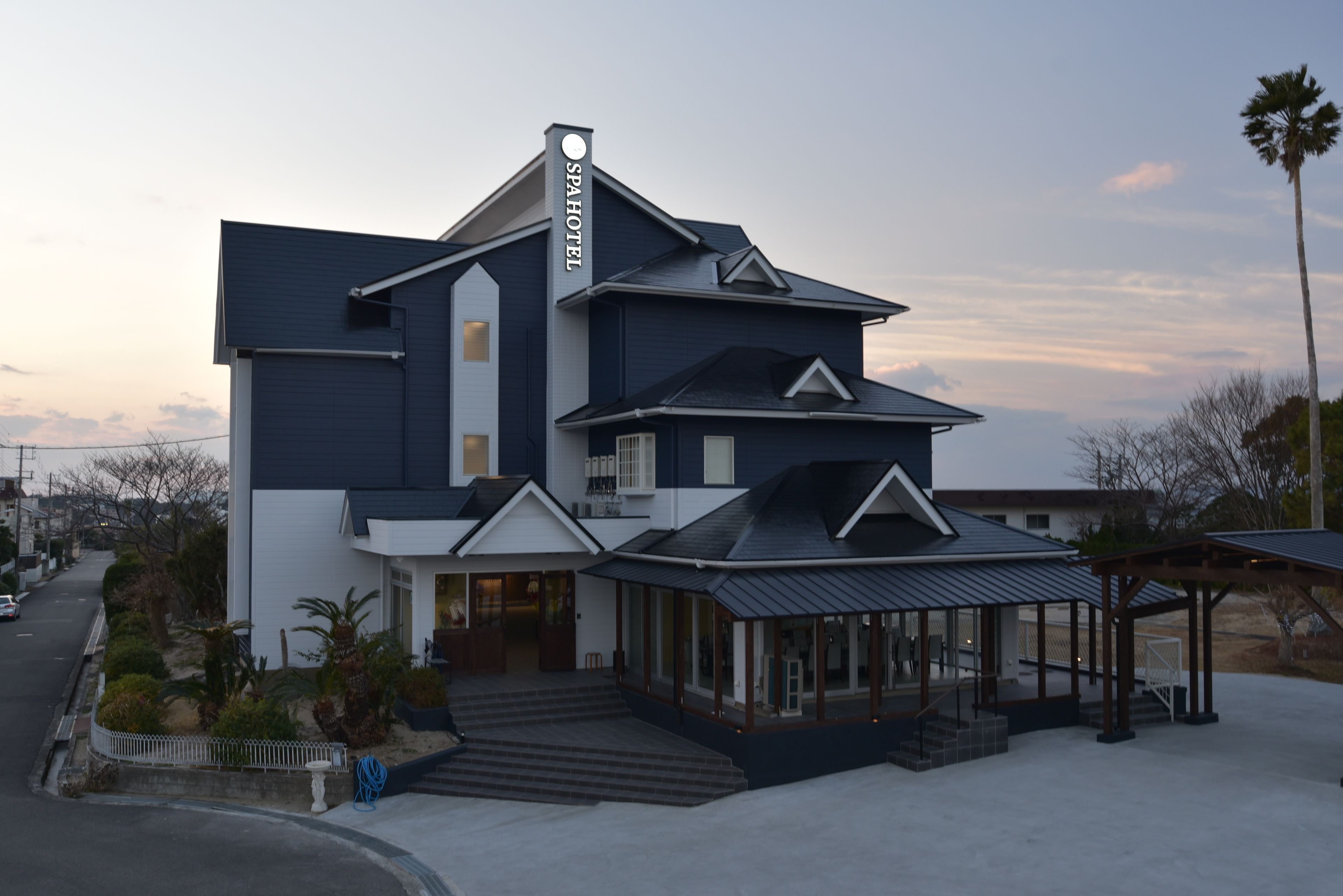 front of property – evening/night