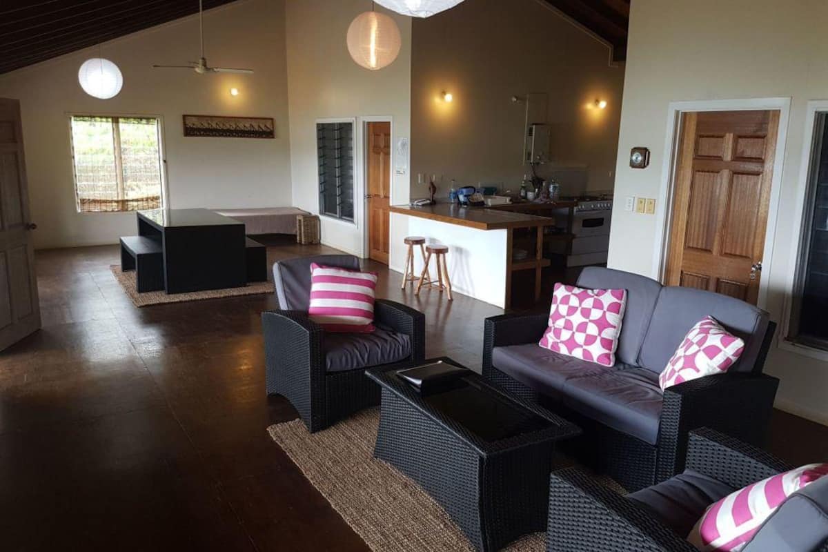 two bedroom house | private kitchen | fridge, microwave, stovetop, coffee/tea maker