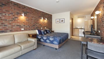 Minibar, blackout curtains, iron/ironing board, free WiFi