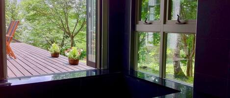 Uitzicht vanuit accommodatie