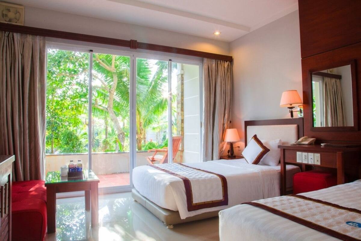 Phòng 2 giường đơn Superior, quang cảnh vườn | Bộ đồ giường cao cấp, minibar, két bảo mật tại phòng