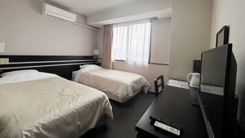 Desk, free WiFi, bed sheets