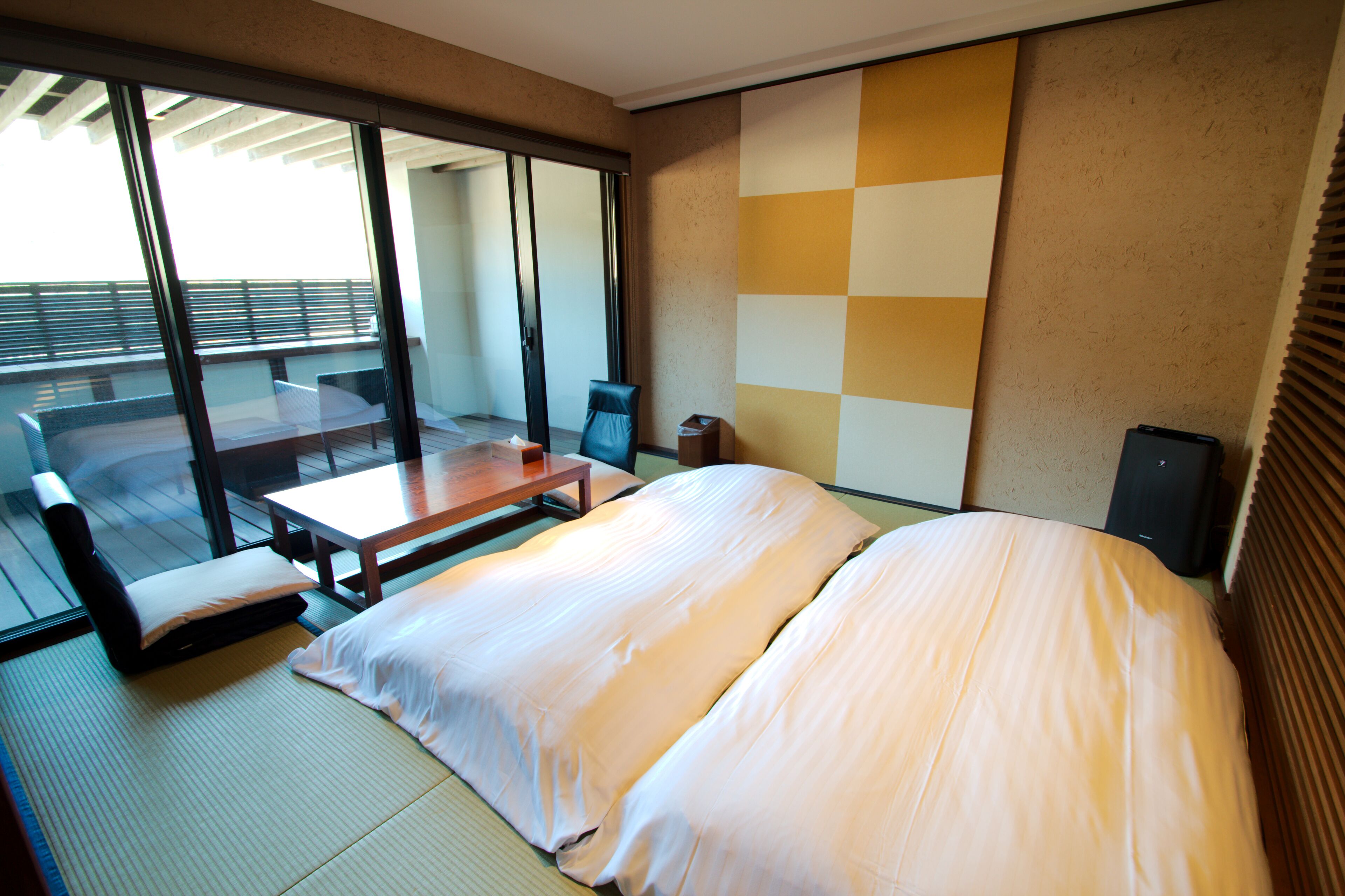 [adult only] luxury tower japanese-western style room with open-air bath, non-smoking | in-room safe, soundproofing, free wifi, bed sheets