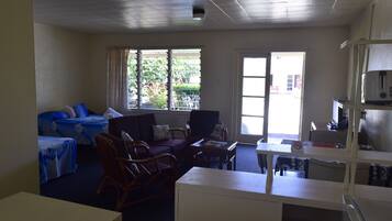 1 bedroom, iron/ironing board, bed sheets